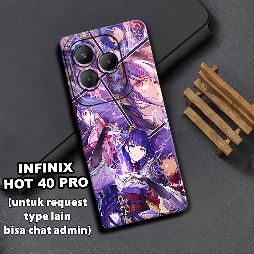 CC15/ Softcase karet lentur untuk infinix hot 40 pro/Motif karakter genshin impact/case infinix hot 