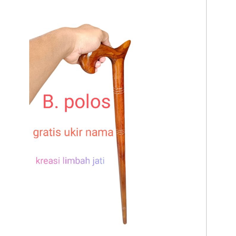 tongkat jalan kayu jati