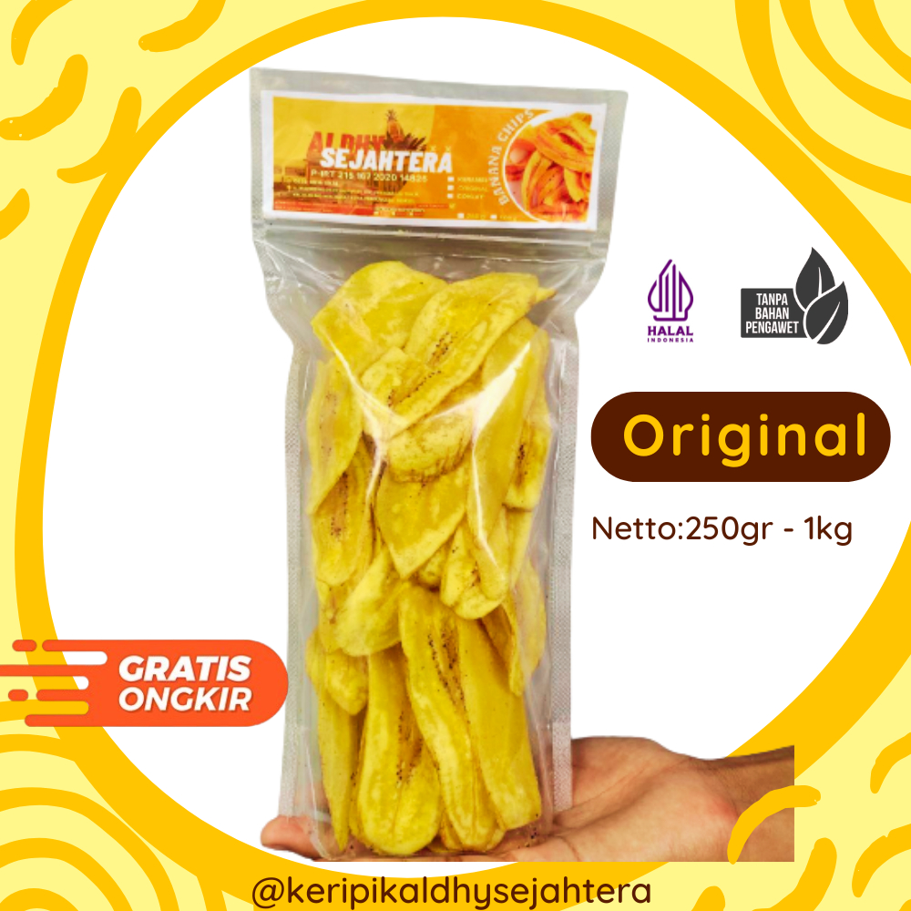 

Keripik pisang kepok manis asin gurih