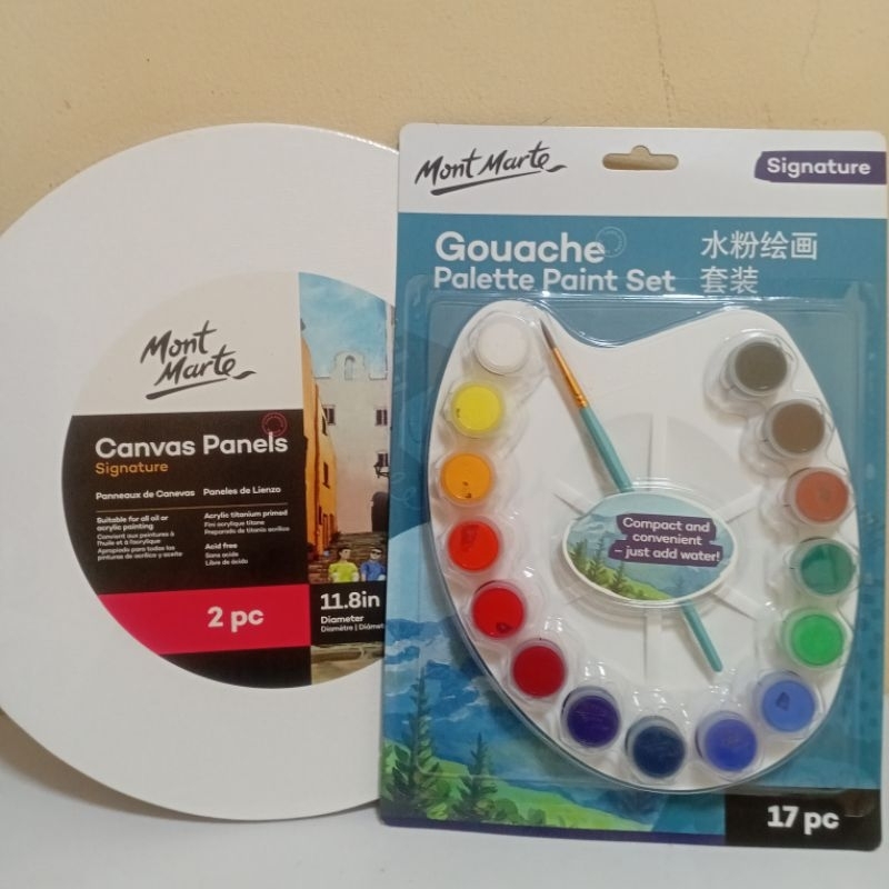 

paket lukis/cat lukis15 warna cat,ukuran kampas bulat diameter 30 cm isi 2 kampas