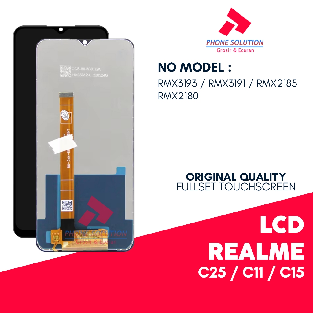 LCD Realme C25 / LCD Realme C11 / LCD Realme C15 - FullsetTouchscreen 100%Original - Garansi 1 Bulan