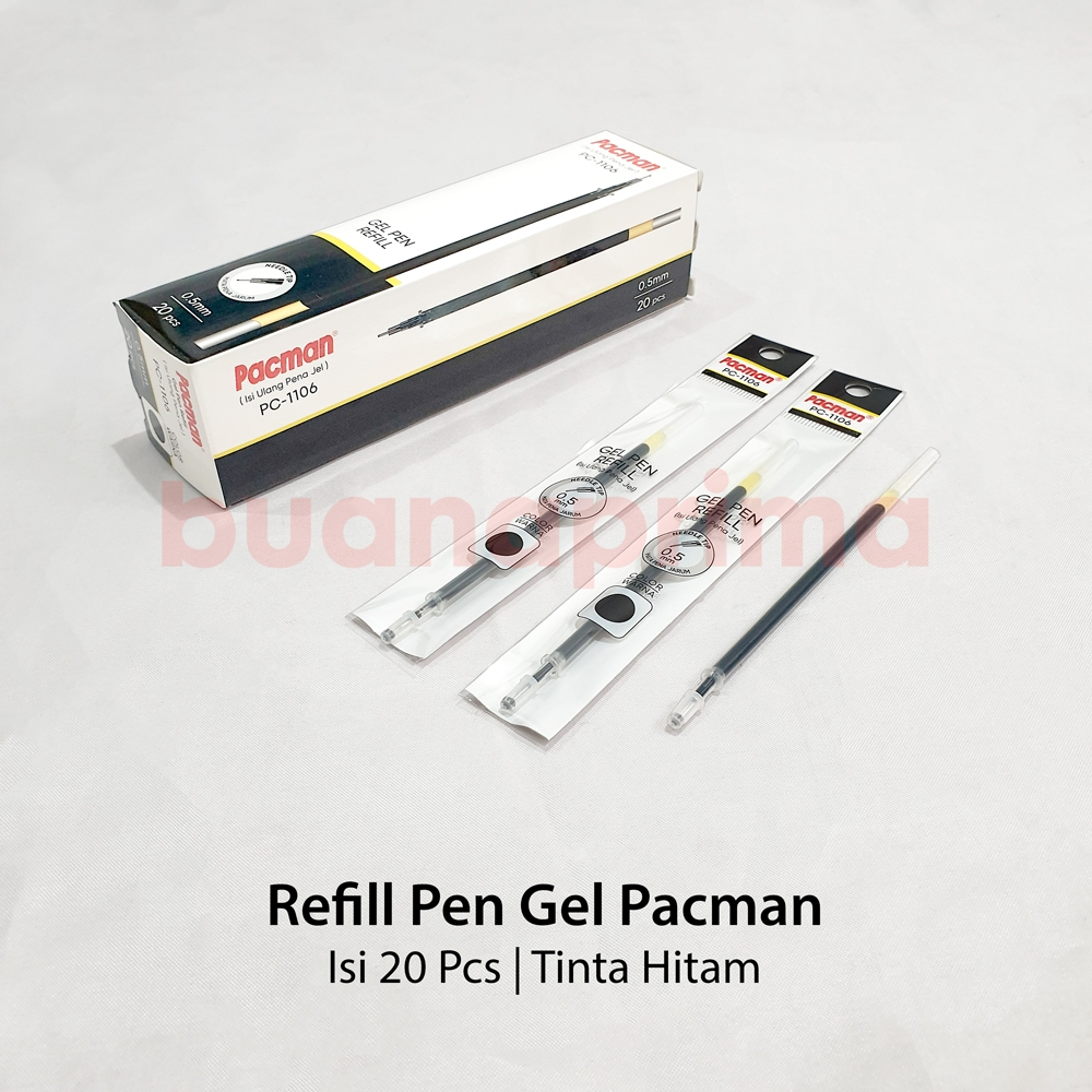 

Refill Pen Gel Pacman Fancy Easy Gel isi 20 pcs Isi Ulang Pulpen Cair