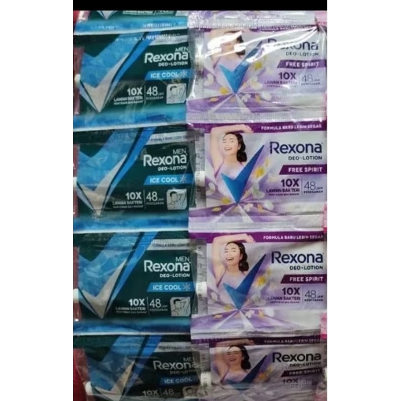 Rexona Deo Lotion Deodorant Sachet 1 Renceng isi 12 Sachet
