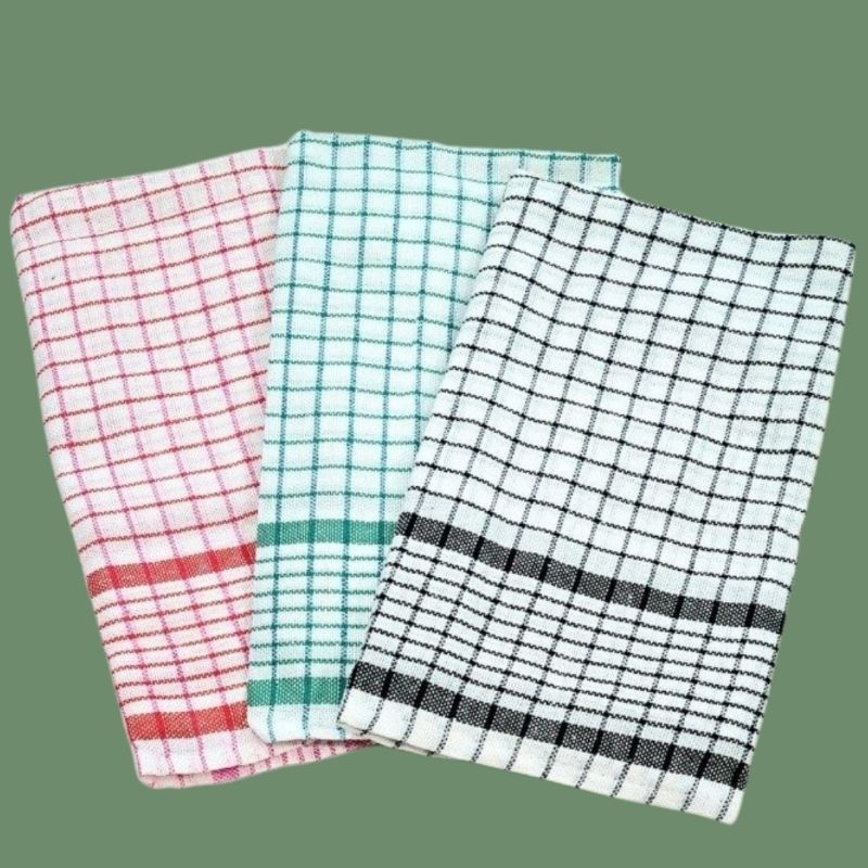 Kain Lap Aneka Serbet Lap Piring Serbaguna Warna Putih 1Lusin