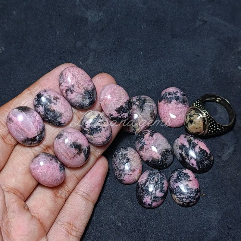 Batu Red Borneo Pink Natural/ Losstune pink Red Borneo Dim 18-20mm HQ/ Dari Bahan Red Borneo Super