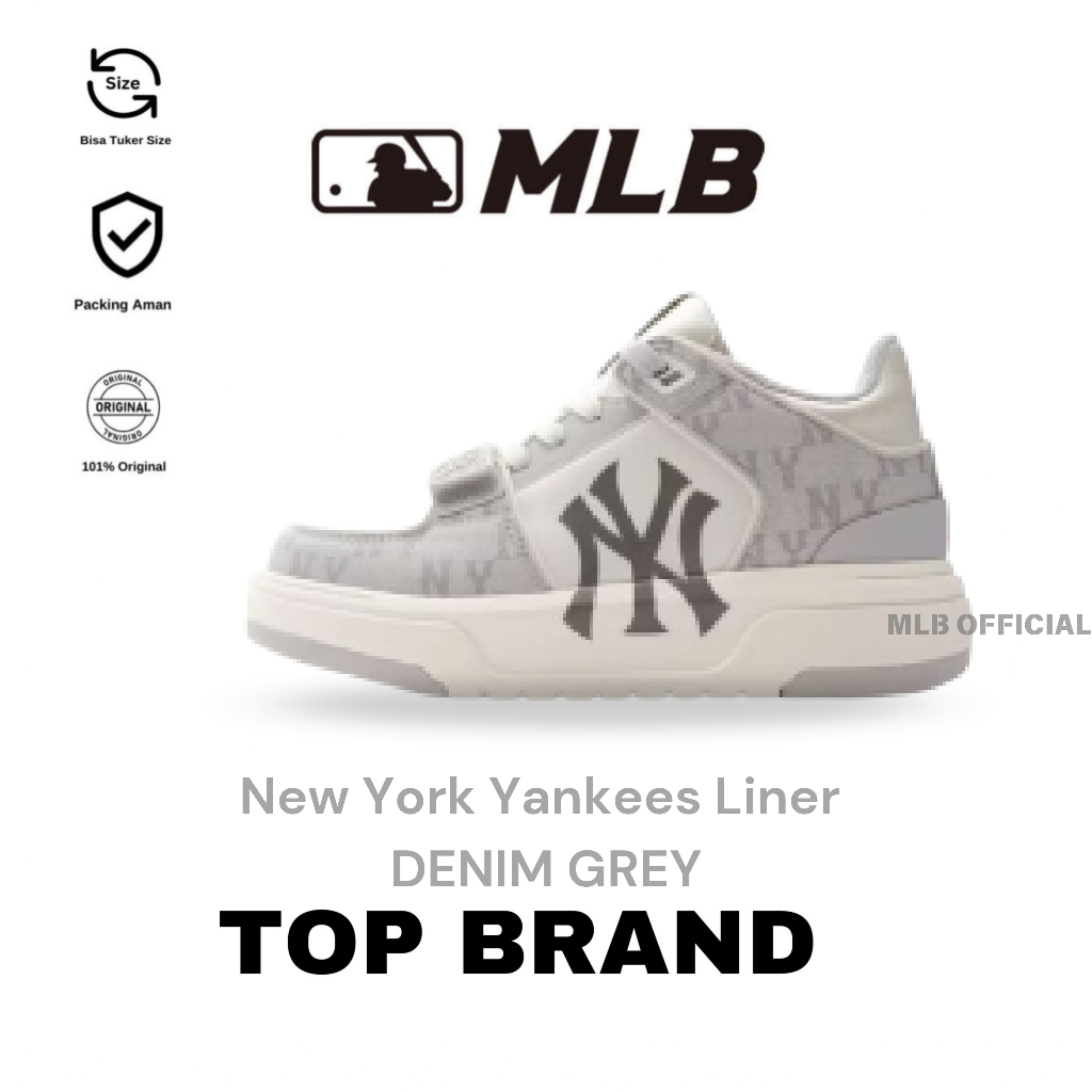 MLB Chunky Liner High NY Yankees Denim Grey