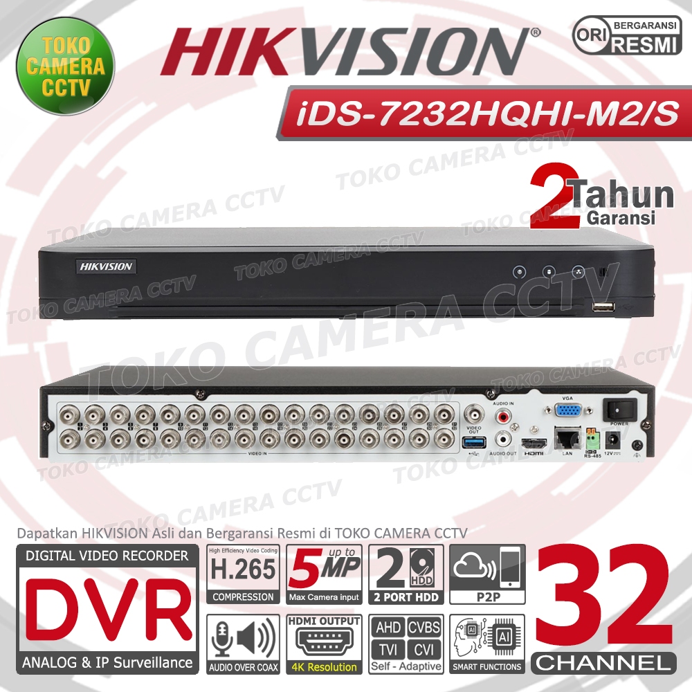 DVR HIKVISION 32 CHANNEL iDS-7232HQHI-M2/S DVR 32 CH HIKVISION