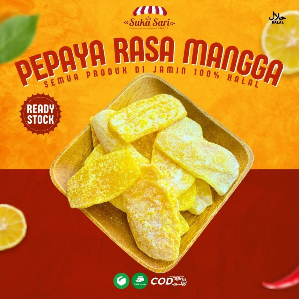 

Pepaya Rasa Mangga Manisan Asinan Cemilah Snack Oleh Bandung | Sukasari Snack