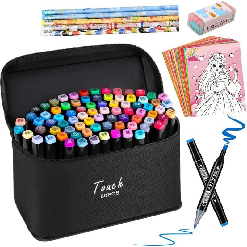 

Set Pena Spidol Gambar Kuas Ujung Ganda Oensil Stabilo Gambar Lukis Spidol Marker Penanda Tulisan Stationery