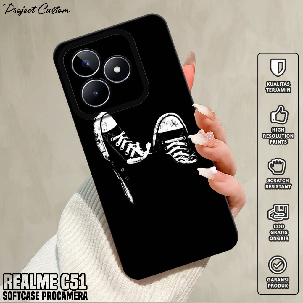 Softcase Hp REALME C51 - Casing Hp REALME C51 ( BLCK ) Silikon Hp REALME C51 - Case Hp REALME C51 - 