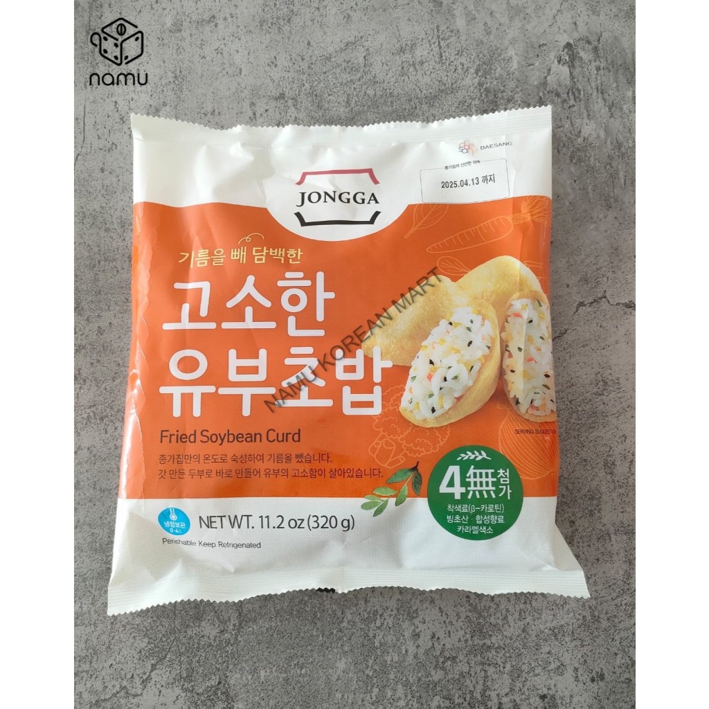 

Jongga Fried Soybean Curd 320gr / Tahu Goreng Dengan Bumbu / Yubu Chubab / Tahu Korea / Soybean Curd