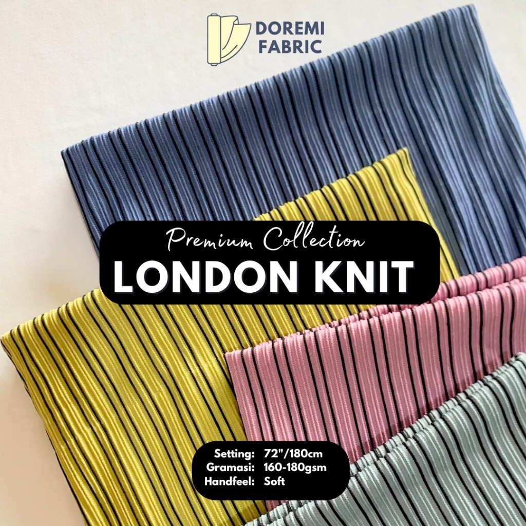 (METERAN) Kain DOREMI LONDON KNIT 160-180 GSM