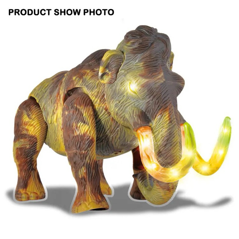 17 Mainan Gajah anak Mammoth Baterai berjalan dan suara