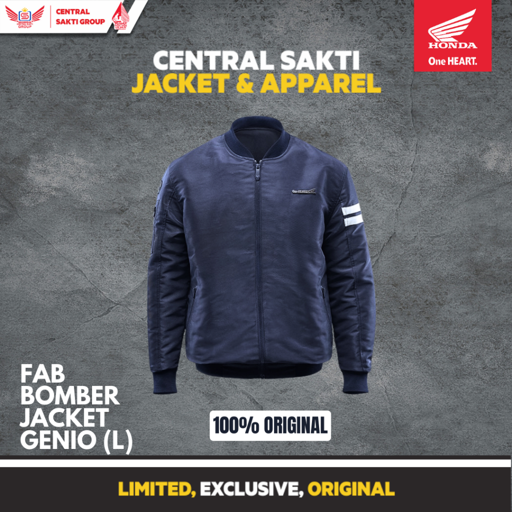 Fab Bomber Jacket Genio ukuran L dan XL Original Honda