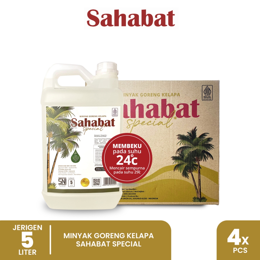 

Sahabat Special Minyak Goreng Kelapa Jerigen 5L (4 pcs) / 1 Kardus