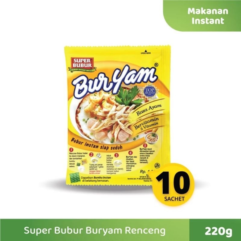 

Super Bubur Buryam (1 Renceng Isi 10 Sachet)