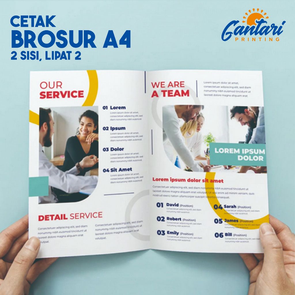 Cetak Brosur A4 Lipat 2 , Brosur 2 sisi / Art Paper 150 gr/ Cetak Brosur Murah