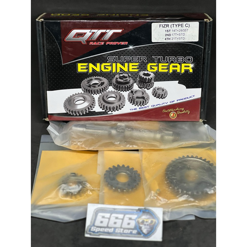GEAR BOX RASIO TRANMISI SET QTT FIZ R FORCE TIPE A 13T-(28/30T)(28/29T) 17-27T std - 24T 21T-std