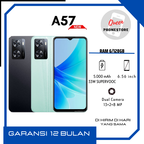 OPPO A57 RAM 6/128GB , GARANSI 1 THN 