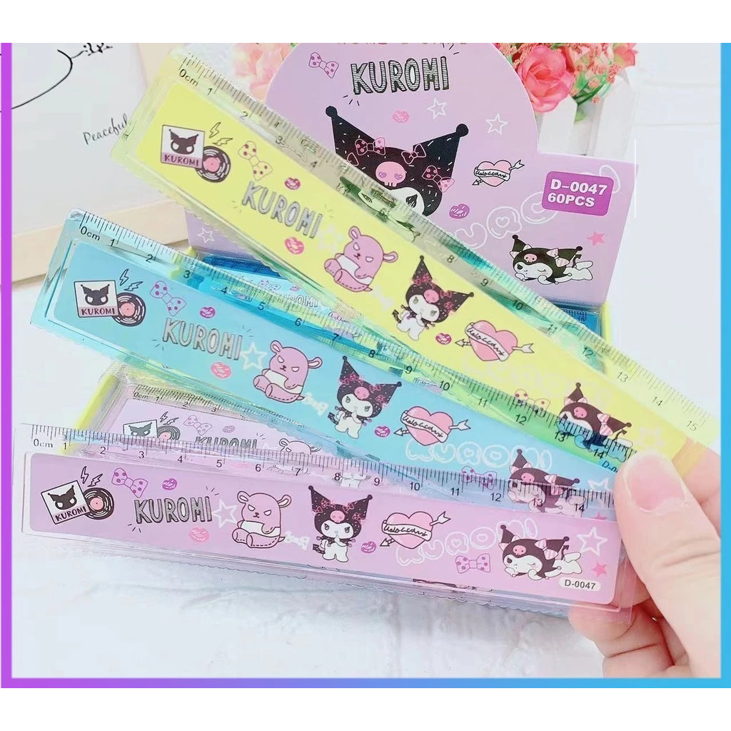 

Penggaris Sanrio Kuromi Cinnamorol My Melody 15cm / Penggaris Anak Karakter Sanrio