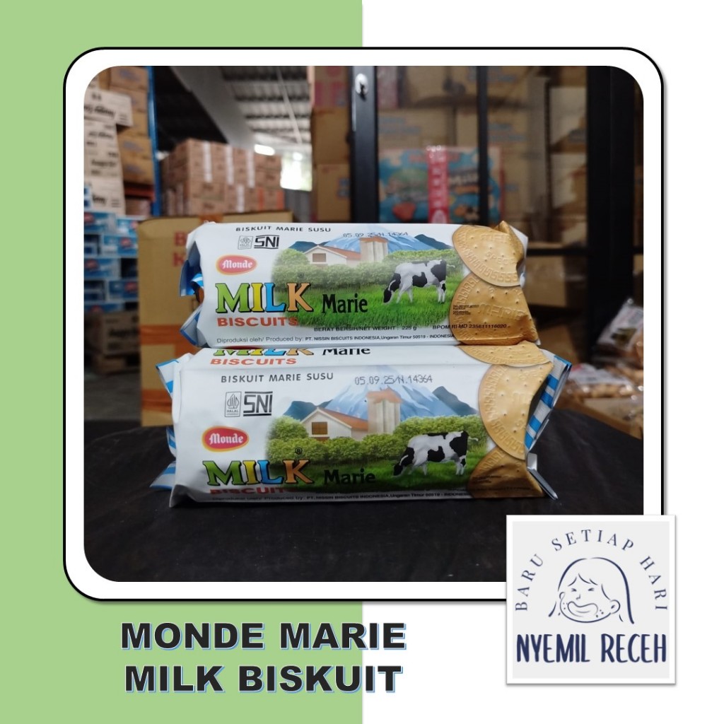 

Monde Marie Milk Biskuit Marie Susu 225GR Kemasan Besar
