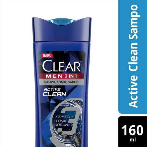 Clear Men Shampoo Active Clean 170ml