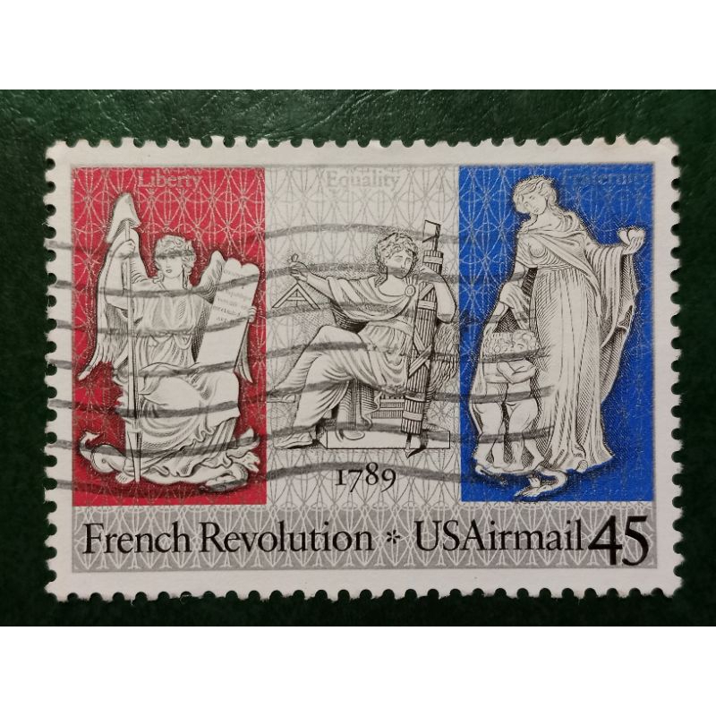 

Prangko USA 45 Cents French Revolution Tahun 1989 USED