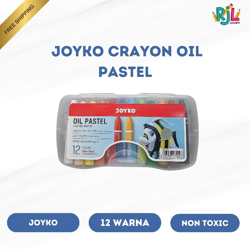

Krayon Minyak Merk Joyko | 12 Warna | Krayon Mewarnai