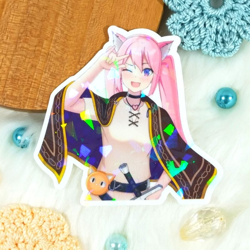 

Sticker Hologram Brokenglass Original Character Merch Trove Store Mascot Original by Merch Trove