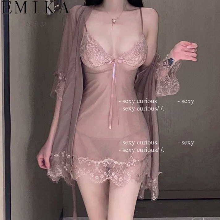 FG2 BISA COD  EMIKA lingerie sexy baju tidur sexy lingerie  Baju Dinas Malam  Baju Tidur Transparan 