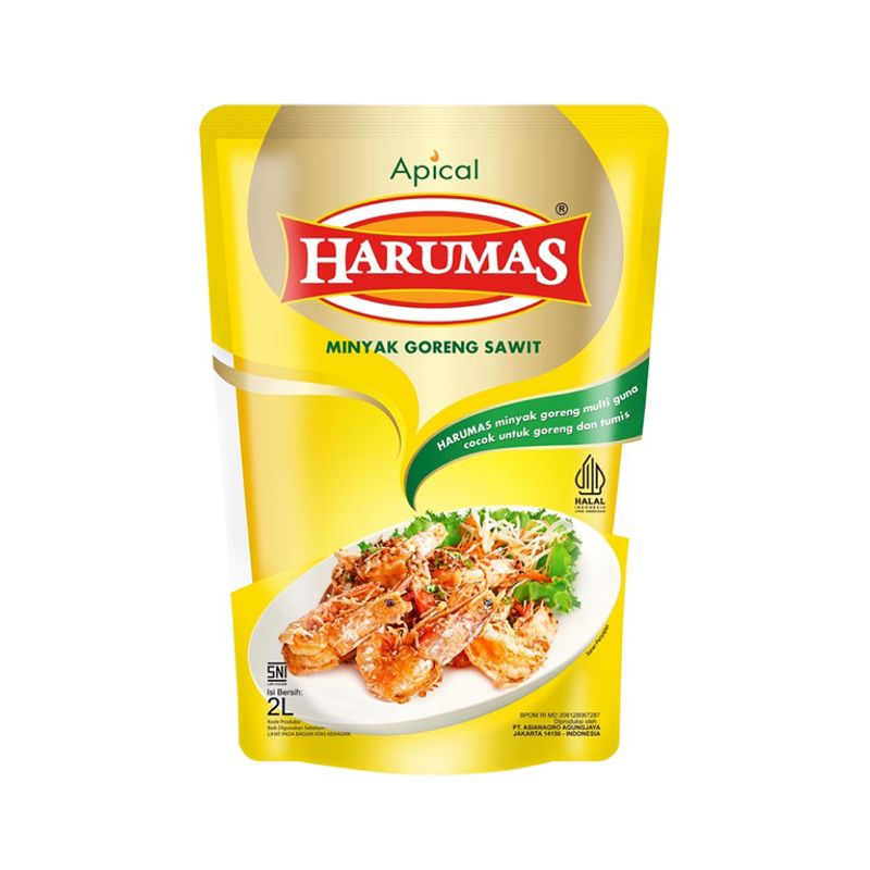 

Harumas minyak goreng sawit pouch 2 Liter