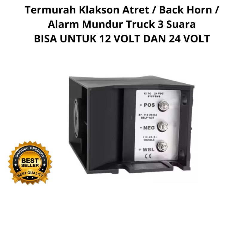 Klakson Mundur 3 Suara - Back Horn Klakson Atret 3 Suara Truck Cocok Untuk 12 Volt Dan 24 Volt
