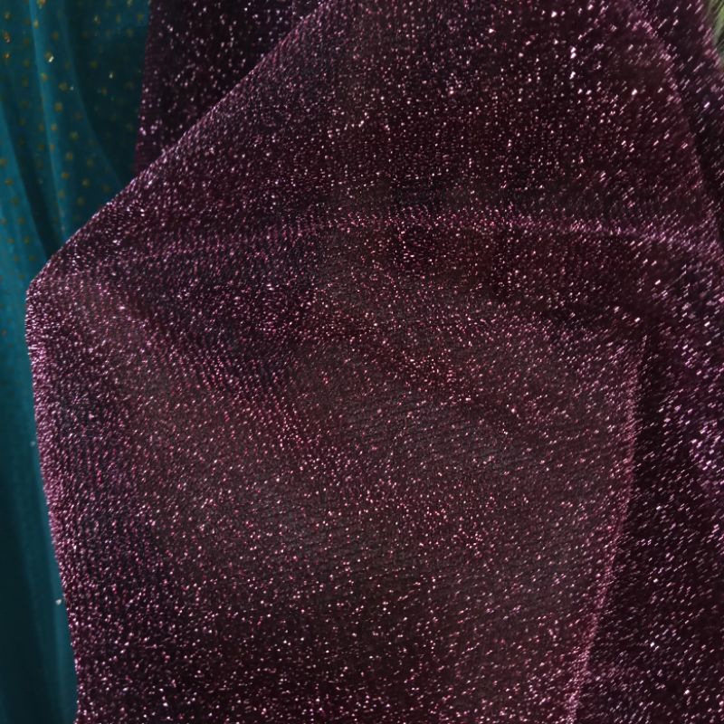 Kain - Kain Kaos Glliter Import - Kain Antik Akrilik - Kain Meteran | Harga Per Setengah Meter