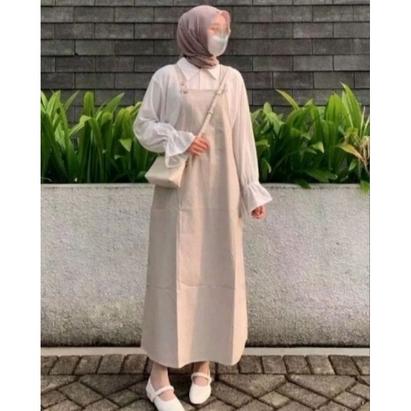 BAJU KODOK ANYA OVERAL  DRES PANJANG   ROK WANITA MOTIF POLOS TERBARU)