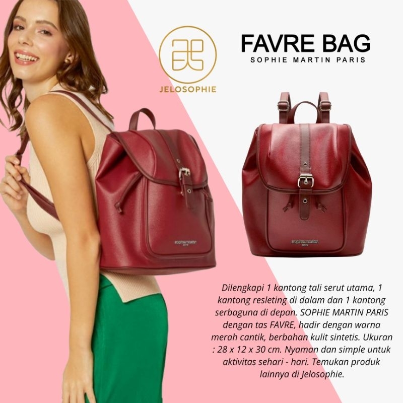 TAS FAVRE - SOPHIE MARTIN PARIS | ransel maroon