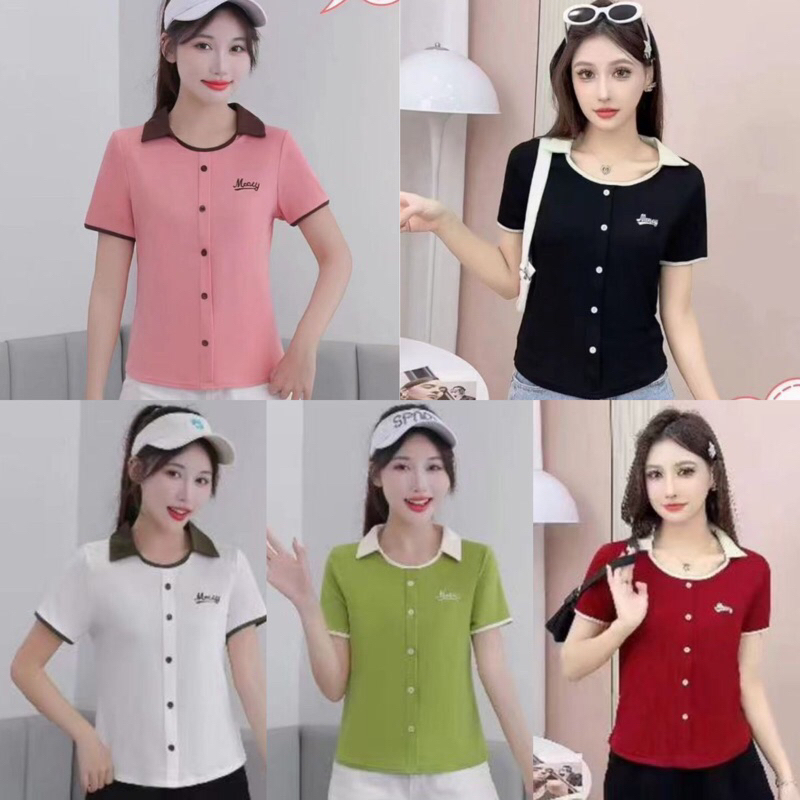 BILLENSHOP - KAOS KERAH WANITA IMPORT