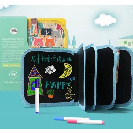 

Langsung Dibeli Buku Gambar Portable Soft Chalk Board Drawing Book 14 Halaman Magic Pen Painting