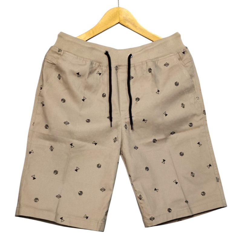 Celana Pendek Pria Chinos Motif Pinggang Karet Rib Distro Original Xaniago