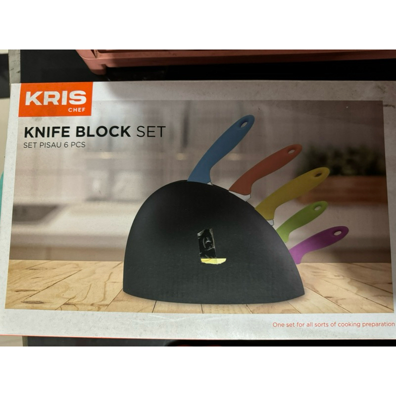 pisau set kris knife block set