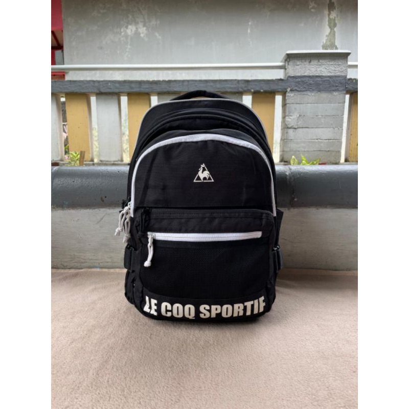 ransel tas selempang slingbag pouch dokumen lecoq sportif hitam pria wanita muat leptop untuk kerja 