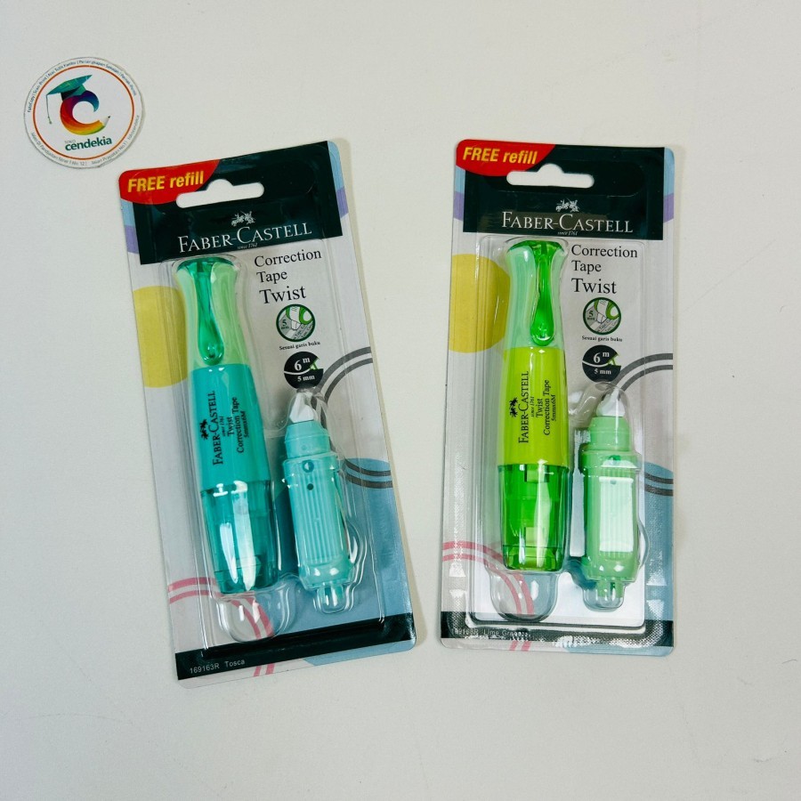 

Tip-x Kertas Correction Tape Twist FABER CASTELL 1691 dengan Refill - Lime Green