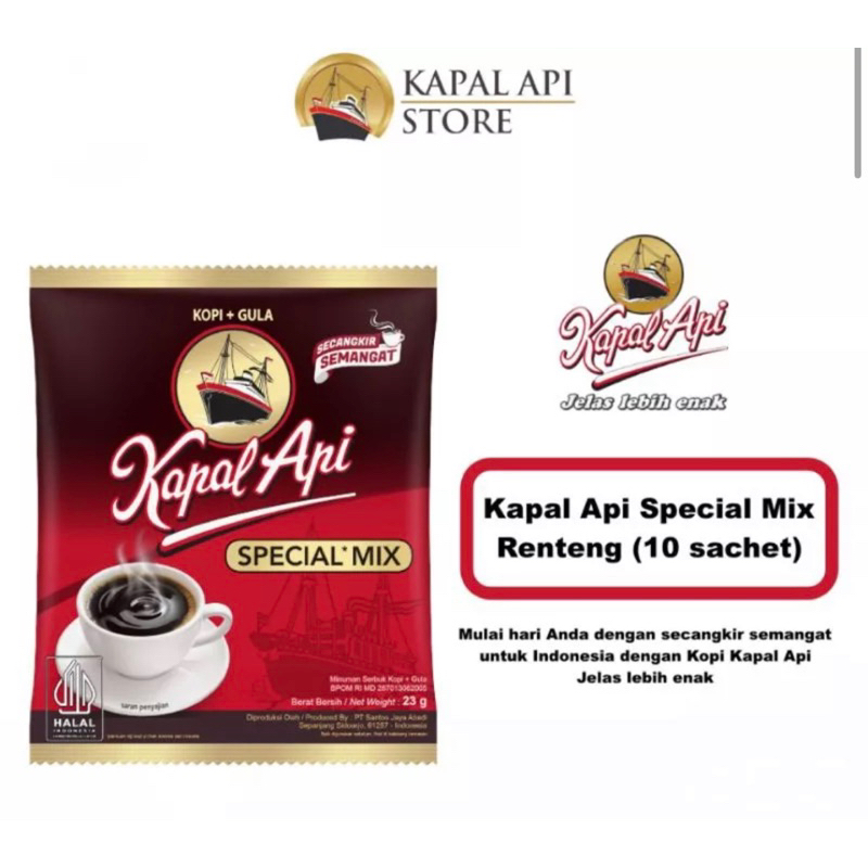 

KAPAL API SPESIAL MIX 23g RENCENG (10 sachet)