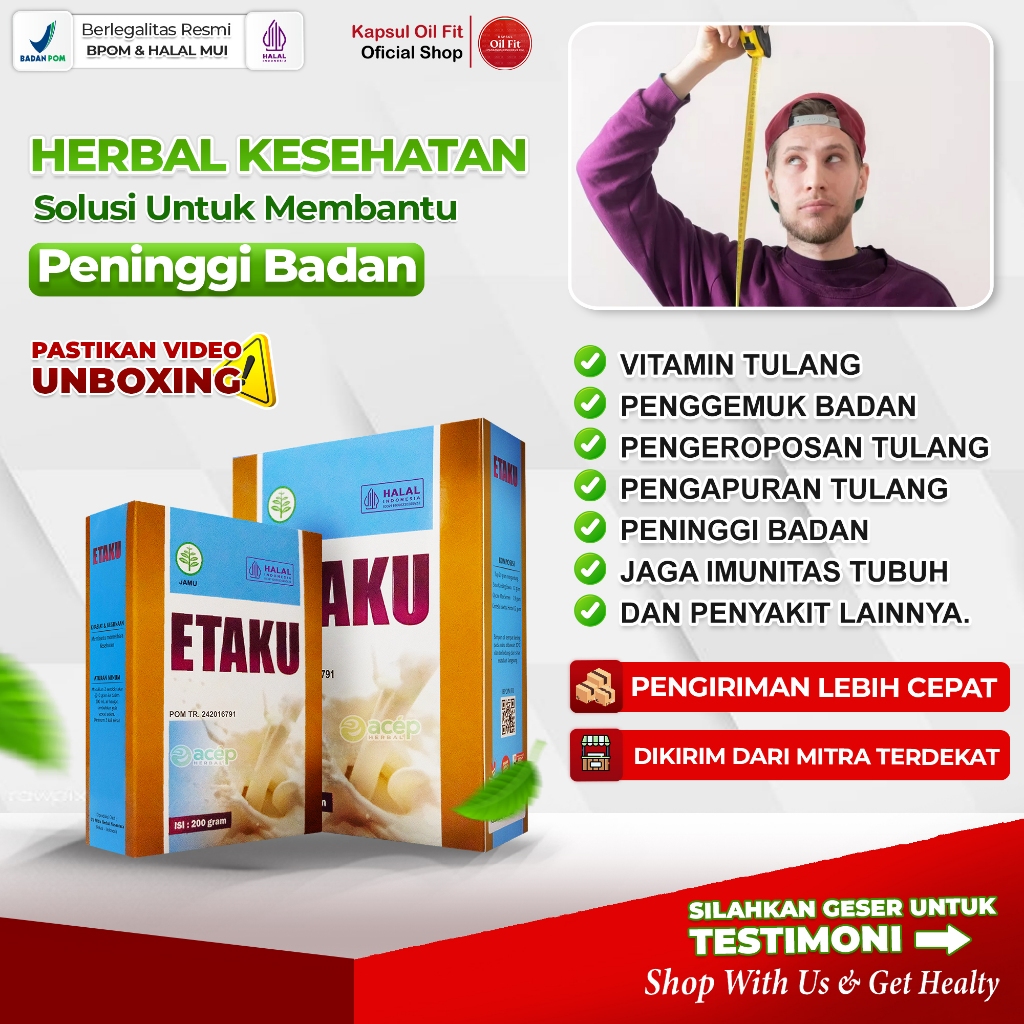 

Susu Peninggi Badan Anak Dewasa Remaja Alami Penambah Tinggi Badan Suplemen Kesehatan Peninggi Badan Alami Etaku Goat Milk Susu Kambing Etawa Peninggi Badan Dewasa 100% Ori