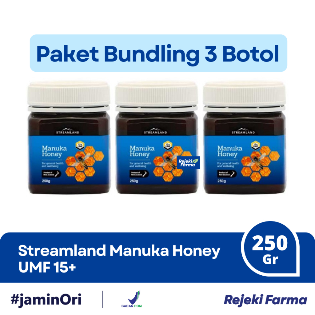 

Streamland Manuka Honey UMF 15+ (250gr) - Stream land Madu Manuka UMF15+ 205 Gram Gr