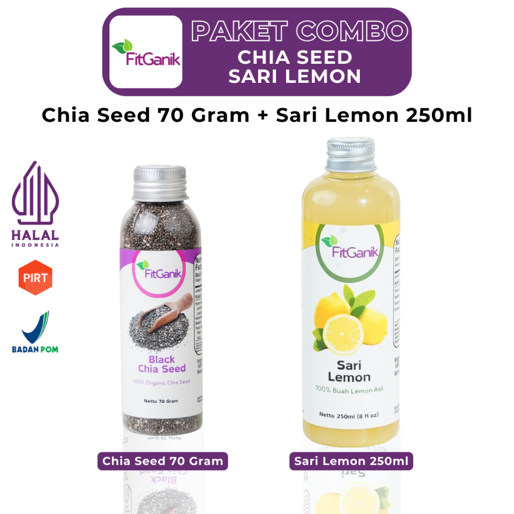 

FITGANIK - Paket Chia Seed 70gr + Sari Lemon 250ml