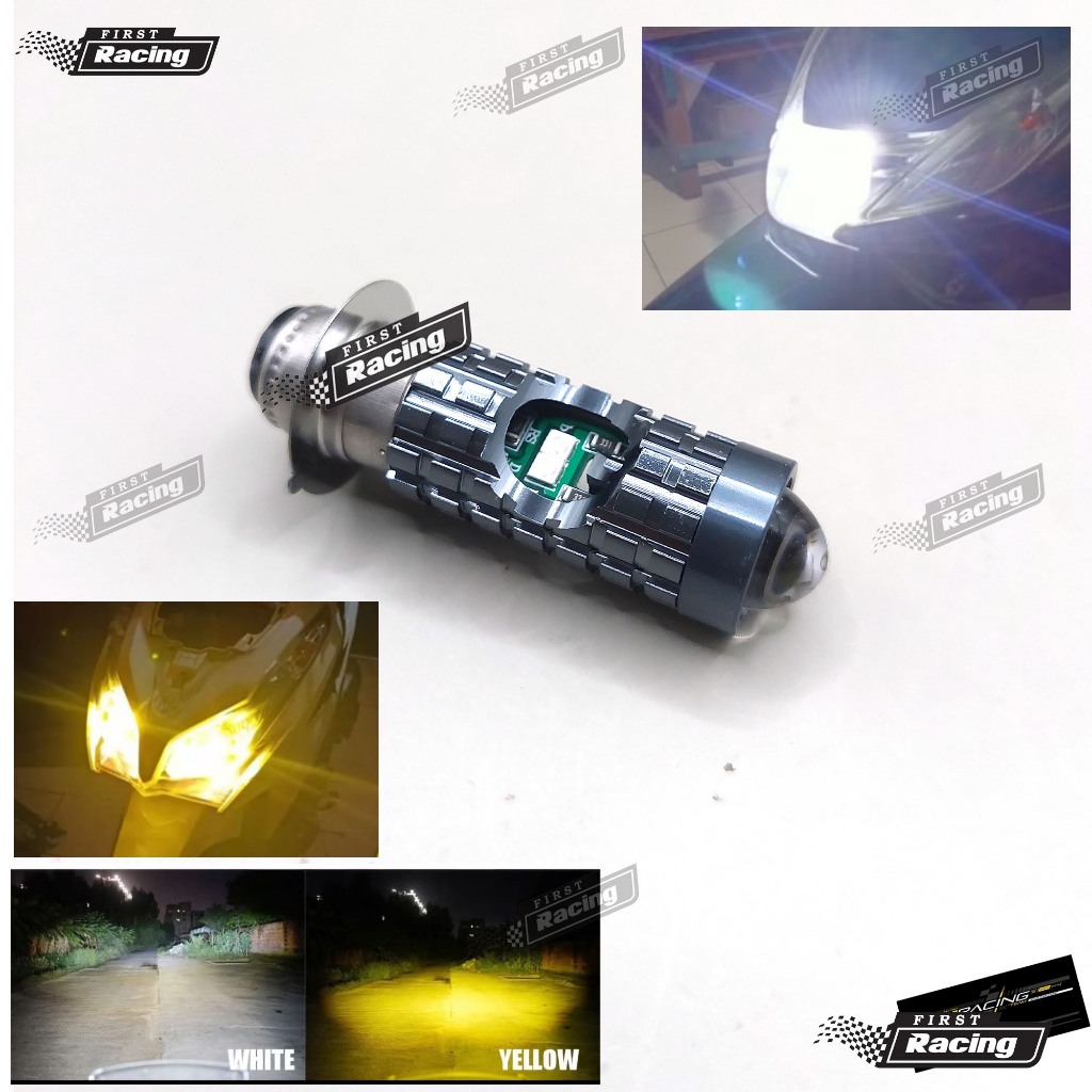 LAMPU LED MOTOR H6 LASER 2 WARNA | BOHLAM LED H6 LASER | H6 HIGH BEAM