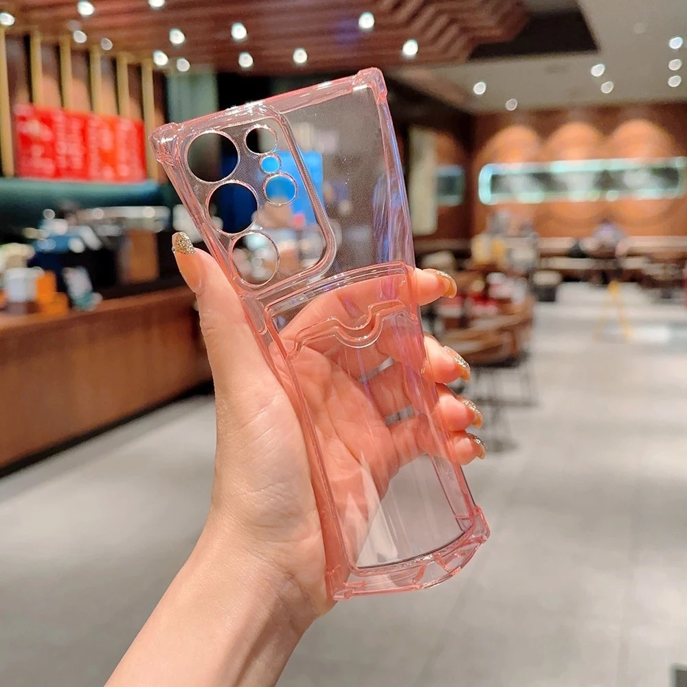 Case Colour Card Clear OPPO A5 A9 2020 A5S OPPO A7 A38 A58 A78 A60 RENO 11F Clear Case Warna Transpa