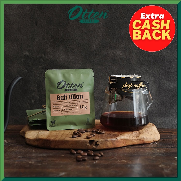 

Drip Coffee 10g Arabica Bali Ulian Full Washed (4 Sachet) - Bubuk Kopi Otten Coffee