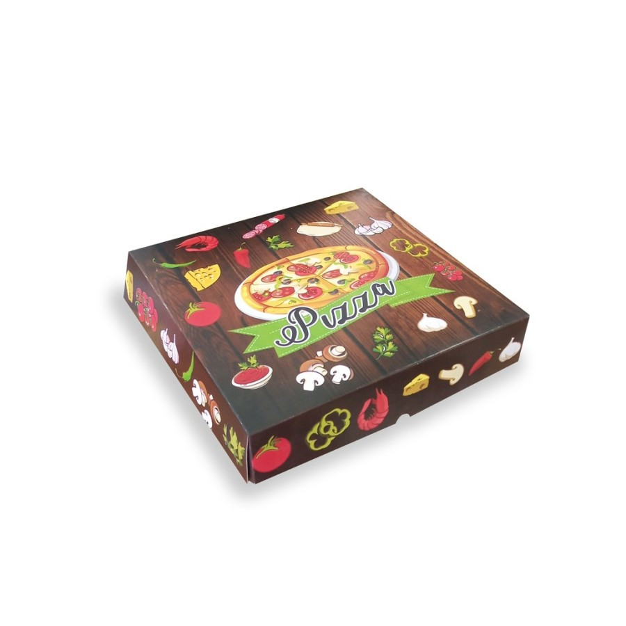 

(10 Pcs)Box Pizza Packaging 20x20x4 Cm Kardus Kemasan Pizza Kotak Packing Hampers Baju Hoodie