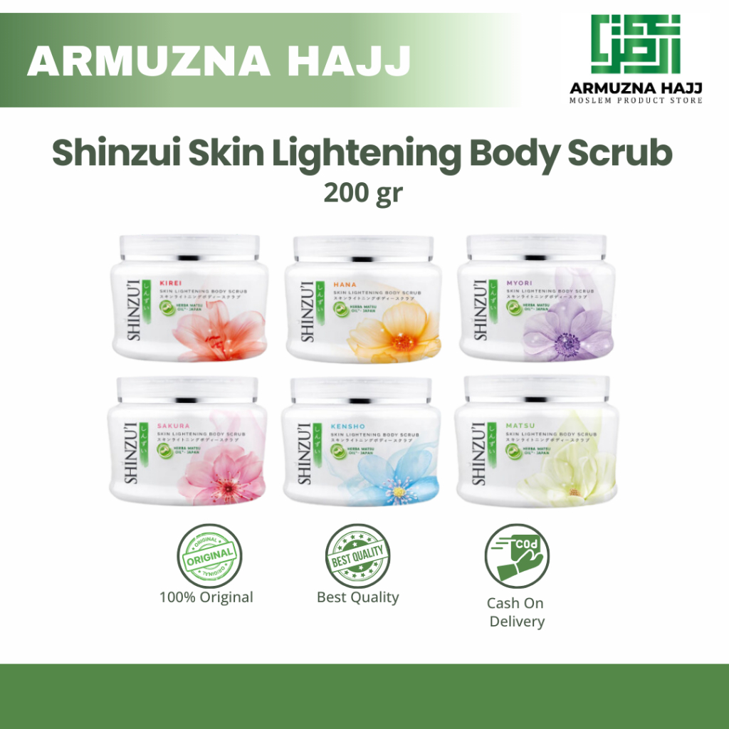 Body Scrub Shinzui| Shinzui Skin Lightening Body Scrub 200gr